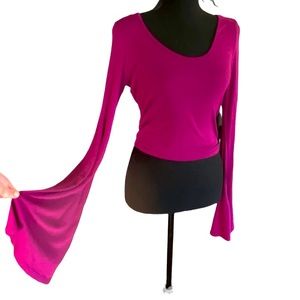 Bell Sleeve Crop Top